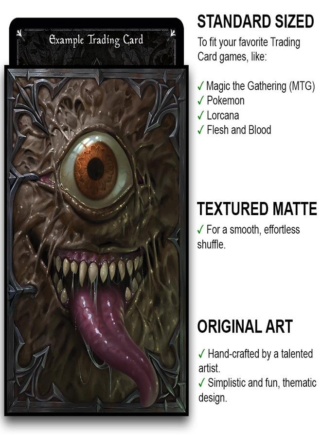 Fantasy North - Book of Fiends - Spell Book Series I - 100 Textured Matte TCG Card Sleeves - Fits Magic MTG Commander Pokemon and Other Card Games - Playing Card Sleeves - Image 2